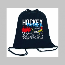 Hockey Player ľahké sťahovacie vrecko ( batôžtek / vak ) s čiernou šnúrkou, 100% bavlna 100 g/m2, rozmery cca. 37 x 41 cm